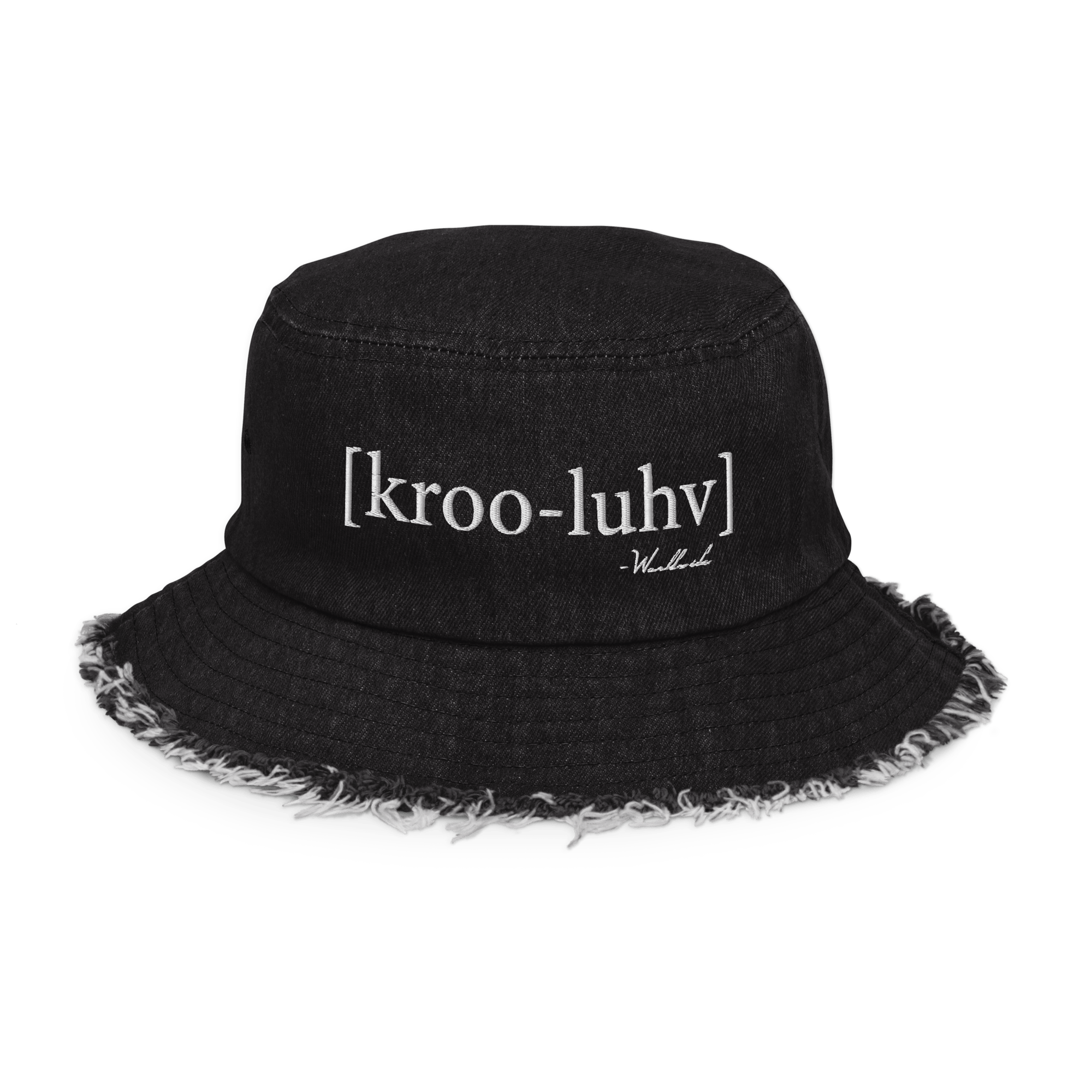 Krooluhv Classic Distressed Denim Bucket Hat