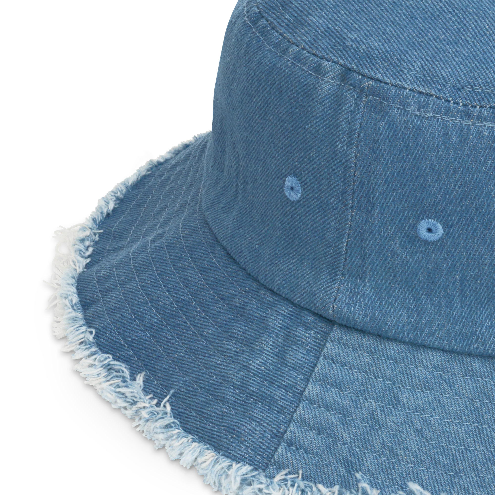 Krooluhv Classic Distressed Denim Bucket Hat