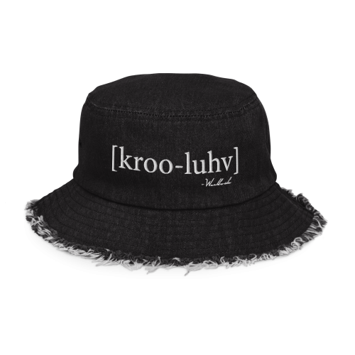 Krooluhv Classic Distressed Denim Bucket Hat