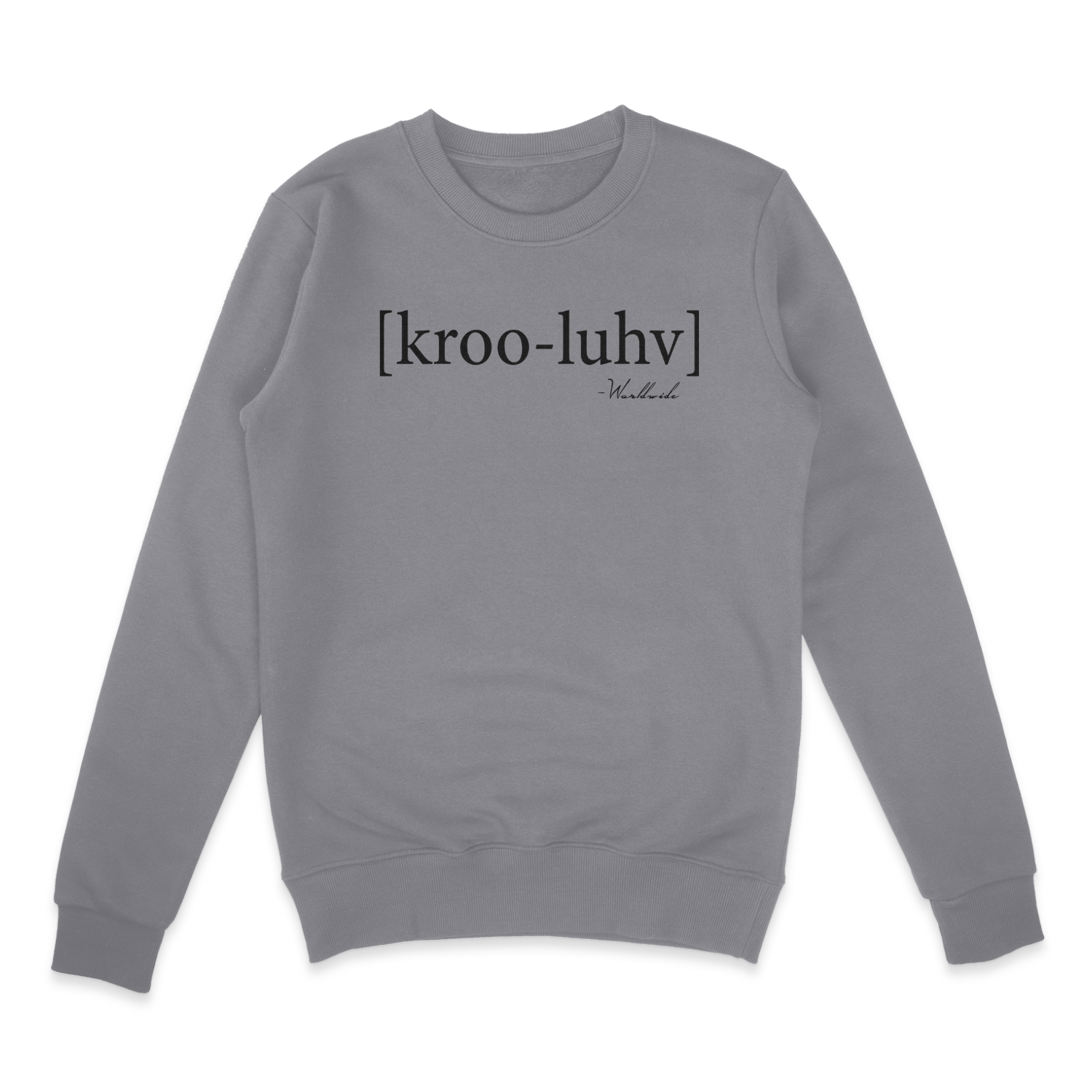 krooluhv classic crewneck grey