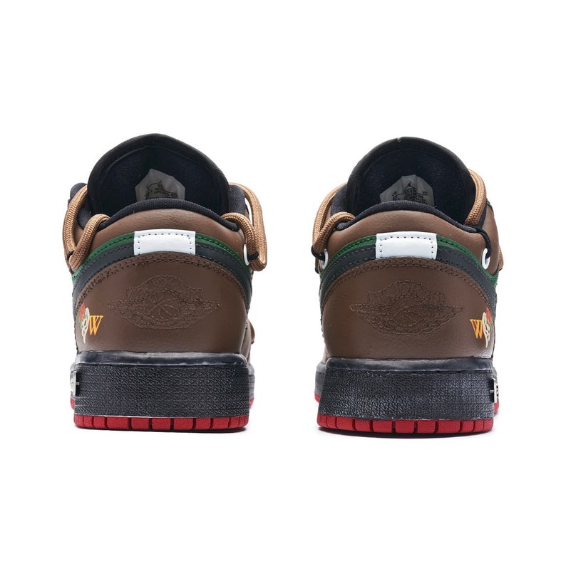 Custom Dunk Low Green / Brown / Red / Black - Image 5