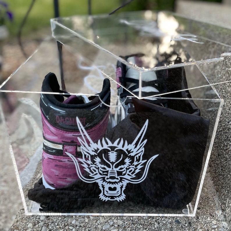 Custom Cartoon Air Jordan 1 / Pink / Grey / Cherry Blossom - Image 8